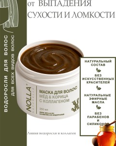 Маска для волос МЁД & КОРИЦА с коллагеном 250 мл